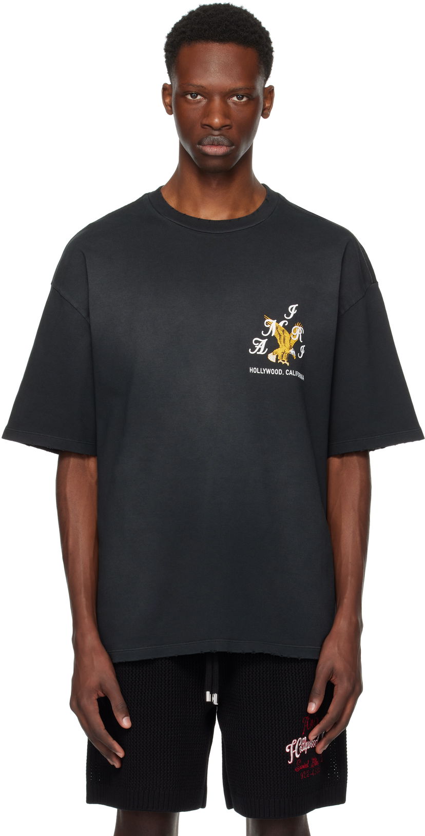 T-shirt AMIRI AMIRI Eagle Oversized T-Shirt Svart | AMJYTE1232
