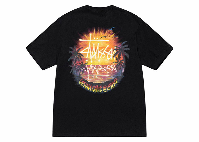T-shirt Stüssy Sunset Graphic T-Shirt Svart | 1905062, 0