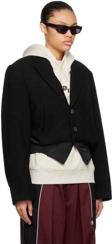 Väst ADER ERROR Paneled Cropped Blazer Svart | BMADFWBZ0101BK, 1