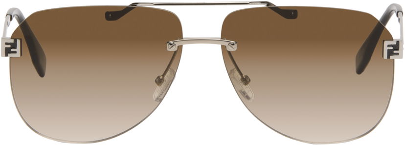 Solglasögon FENDI Rimless Aviator Gradient 'Fendi' Sky Sunglasses Brun | FE40115UM6116F 840126859904
