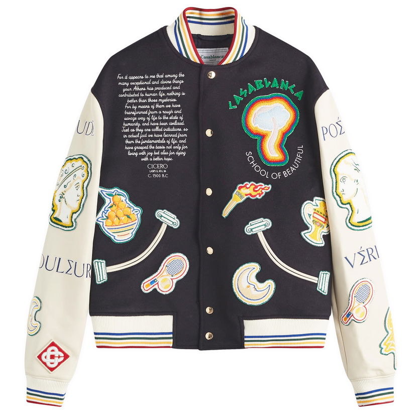 Bomberjacka Casablanca Varsity Jacket Mörkblå | MF24-OT-131-01
