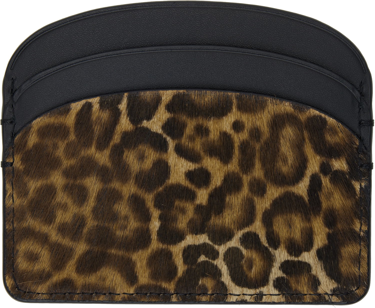 Plånbok A.P.C. A.P.C. Demi-Lune Leopard Card Holder Flerfärgad | PXCAW-F63270, 1
