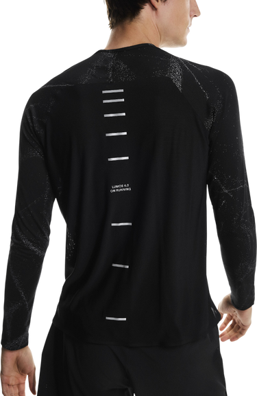T-shirt On Running Performance Reflective Long-Sleeve T-Shirt Lumos Svart | 1mf30230553, 1