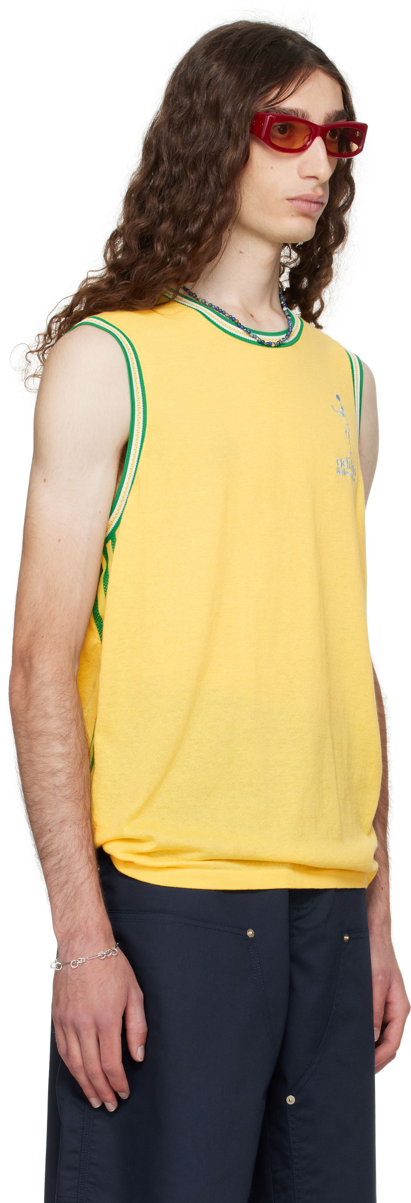 Linne Wales Bonner Wales Bonner adidas Originals Edition Jab Tank Top Gul | JY6077, 1