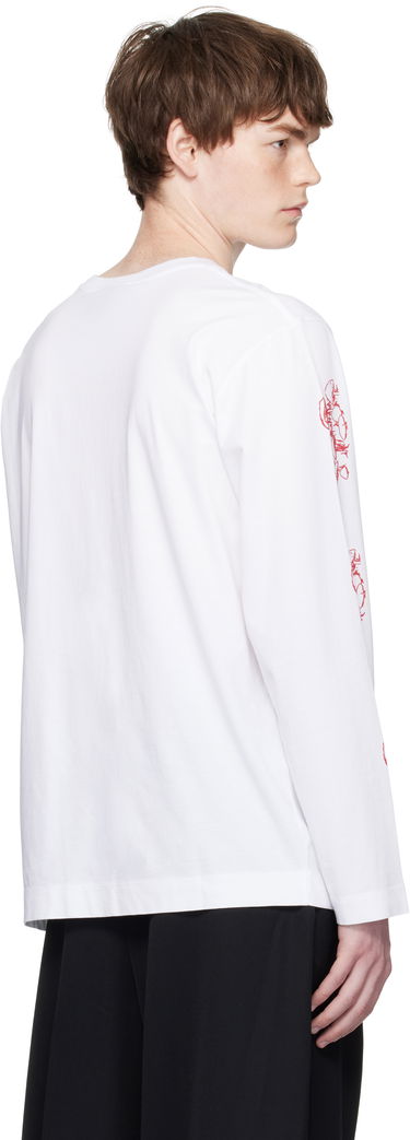 T-shirt Simone Rocha Simone Rocha Tortoise & Hare Graphic Long Sleeve T-Shirt Vit | 5194P51-M 0569, 2