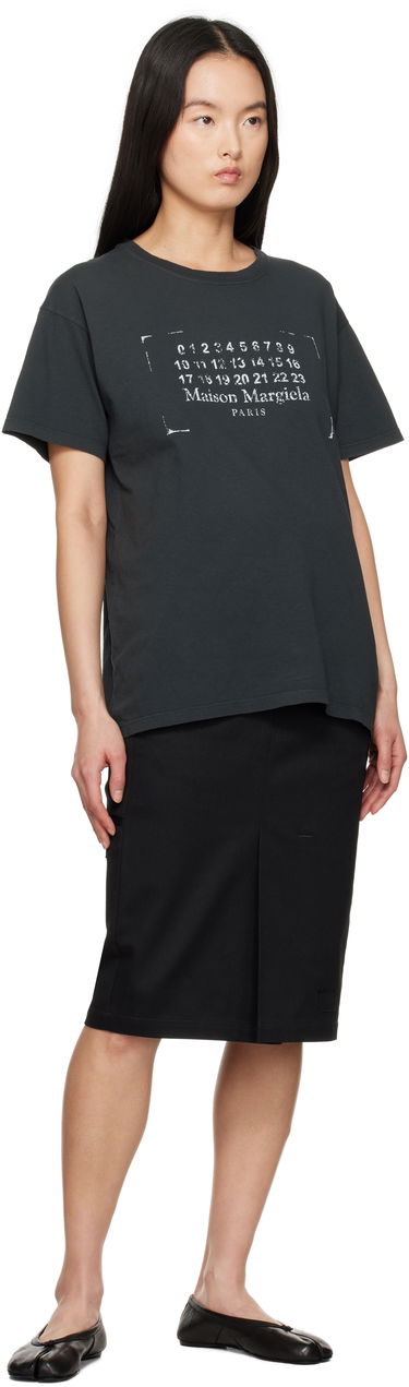 T-shirt Maison Margiela Maison Margiela Stamp Logo T-Shirt Svart | S51GC0534 S24575, 3