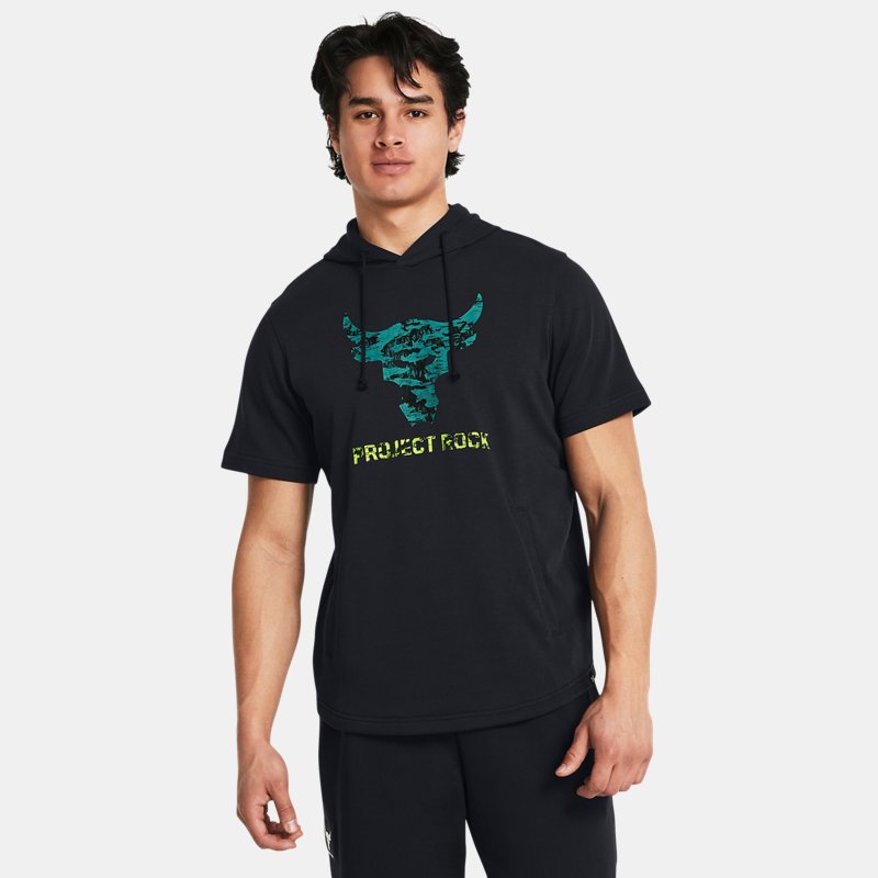 T-shirt Under Armour Project Rock Payoff Terry Kurzarm Svart | 1383227-001