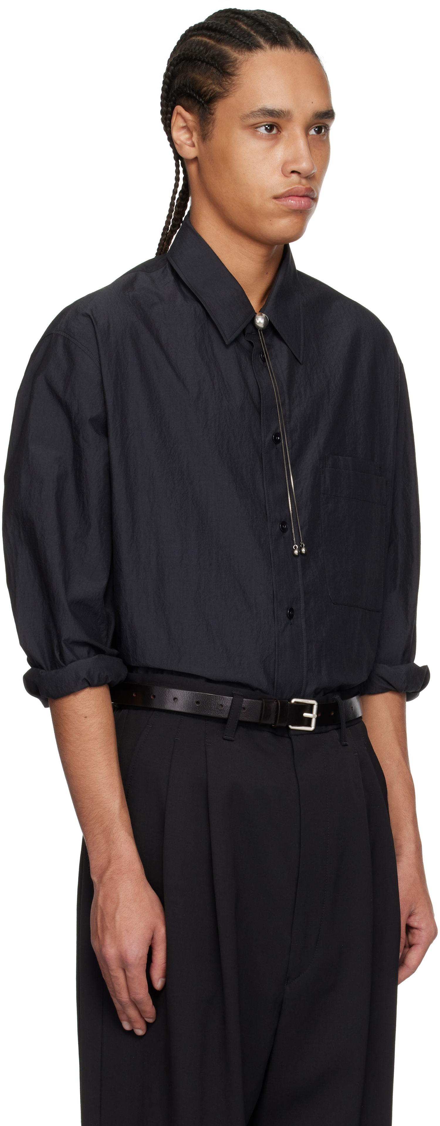 Skjorta LEMAIRE Lemaire Double Pocket Shirt Svart | SH1157 LF1399, 1