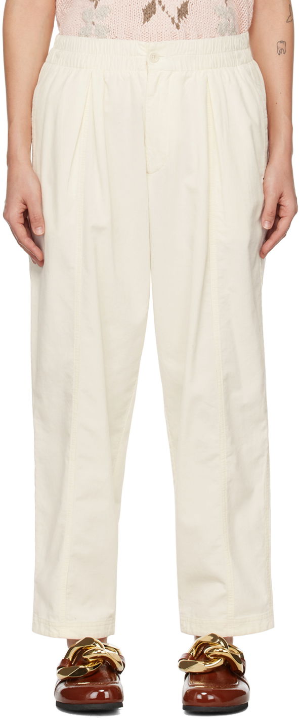 Byxor YMC YMC Sylvian Trousers Vit | Q4UAD