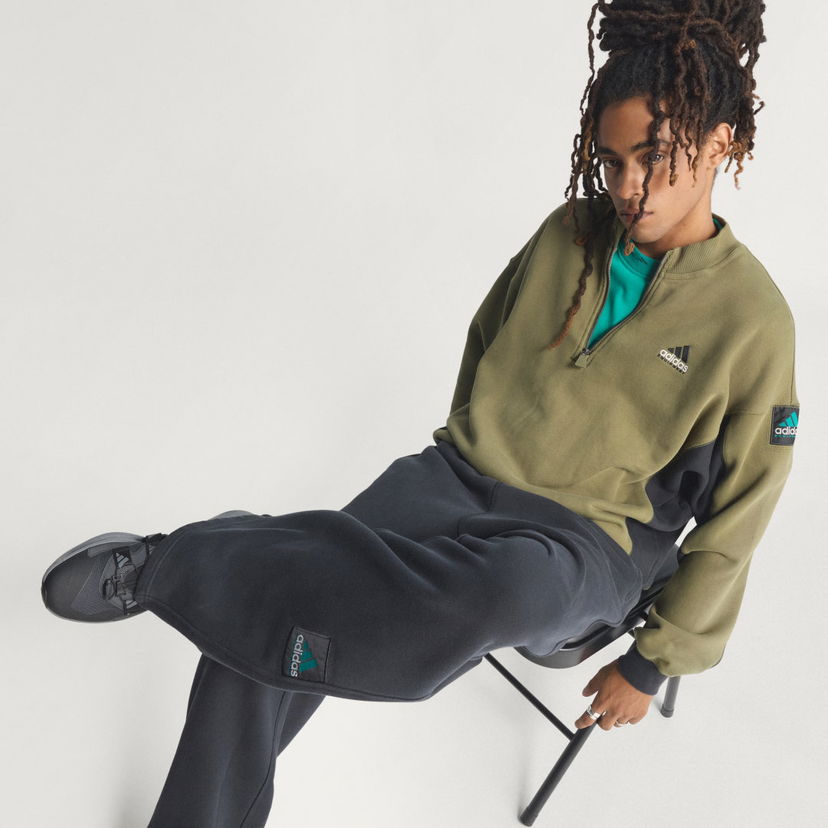 Sweatshirt adidas Performance Equipment Blocked Half-Zip Pullover Grön | JX1464