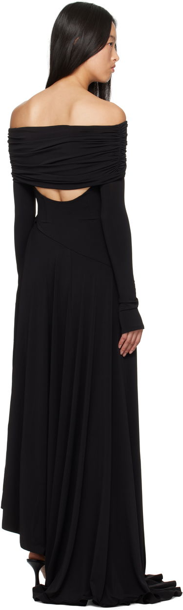 Klä GUIZIO Guizio Lola Off-The-Shoulder Maxi Dress Svart | F24407K012, 2