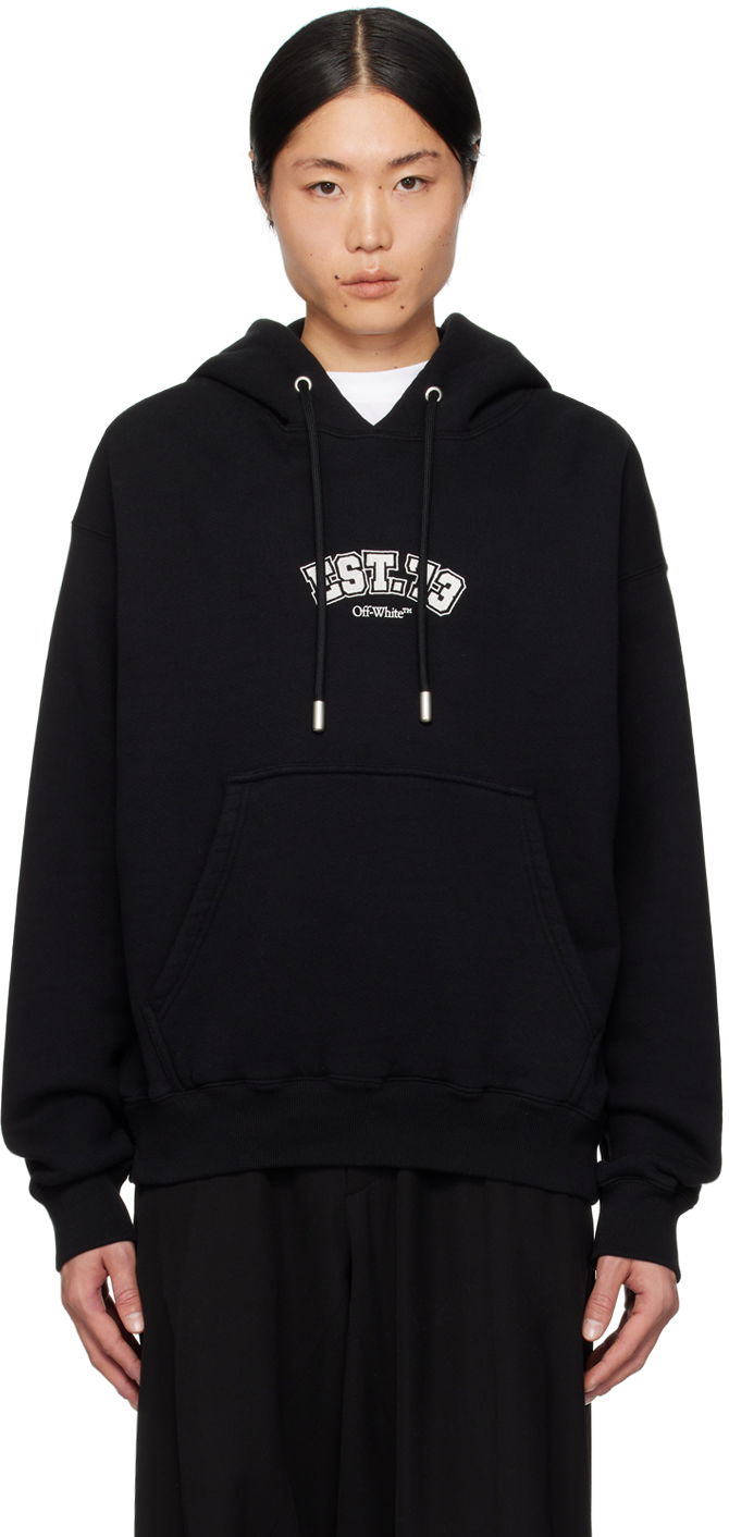 Sweatshirt Off-White Black Skate Hoodie Svart | OMBB085G23FLE0151001