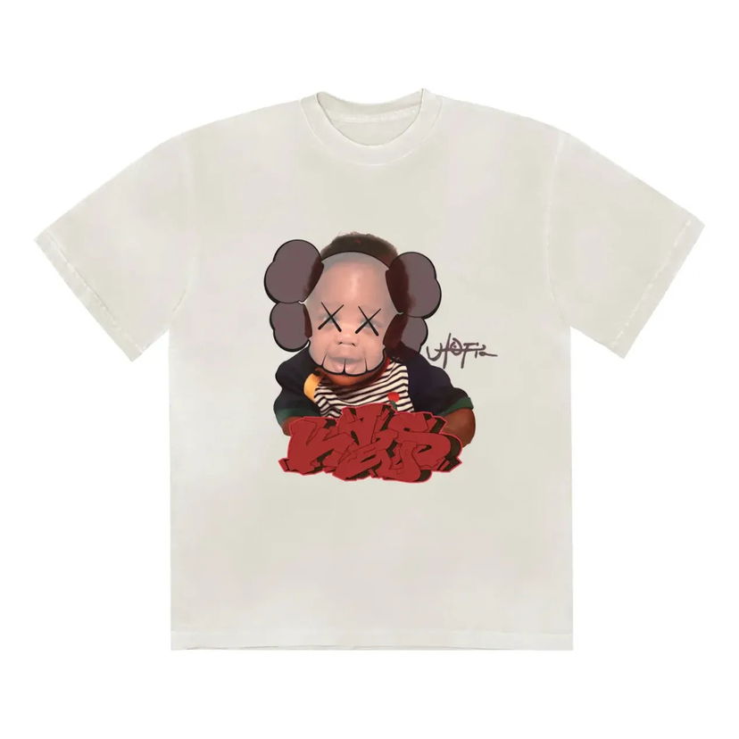 T-shirt Cactus Jack by Travis Scott Travis Scott x KAWS Utopia I Tee Vit | TSUT-SS04