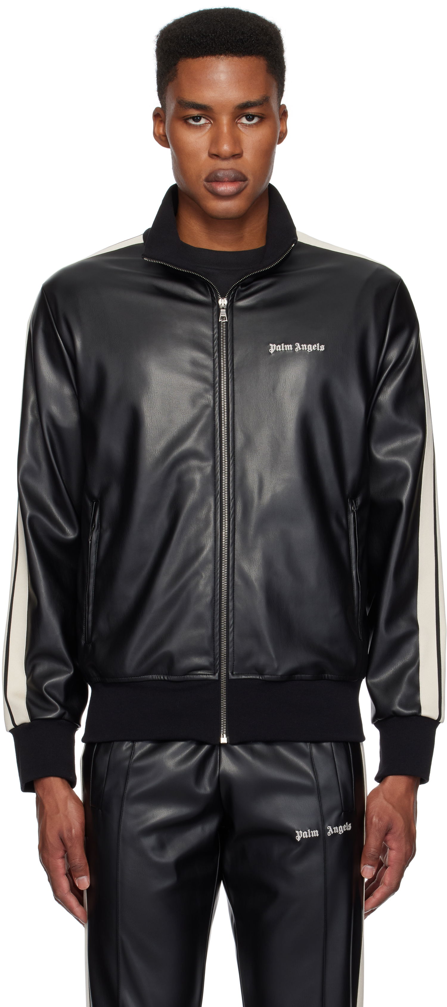 Jacka Palm Angels Track Jacket With Logo Svart | PMBD058F24FAB0021003, 0