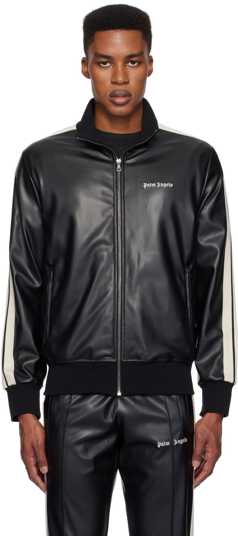Jacka Palm Angels Track Jacket With Logo Svart | PMBD058F24FAB0021003