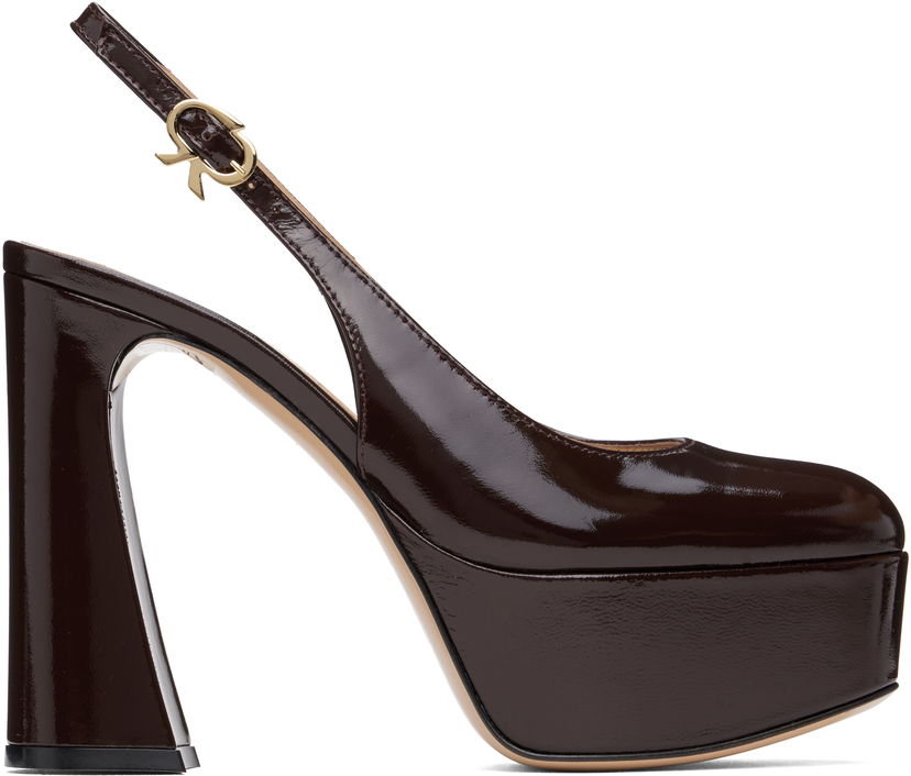 Sneakers och skor Gianvito Rossi Bessie Slingback Platform Heels Brun | G95569-70RIC-NUI