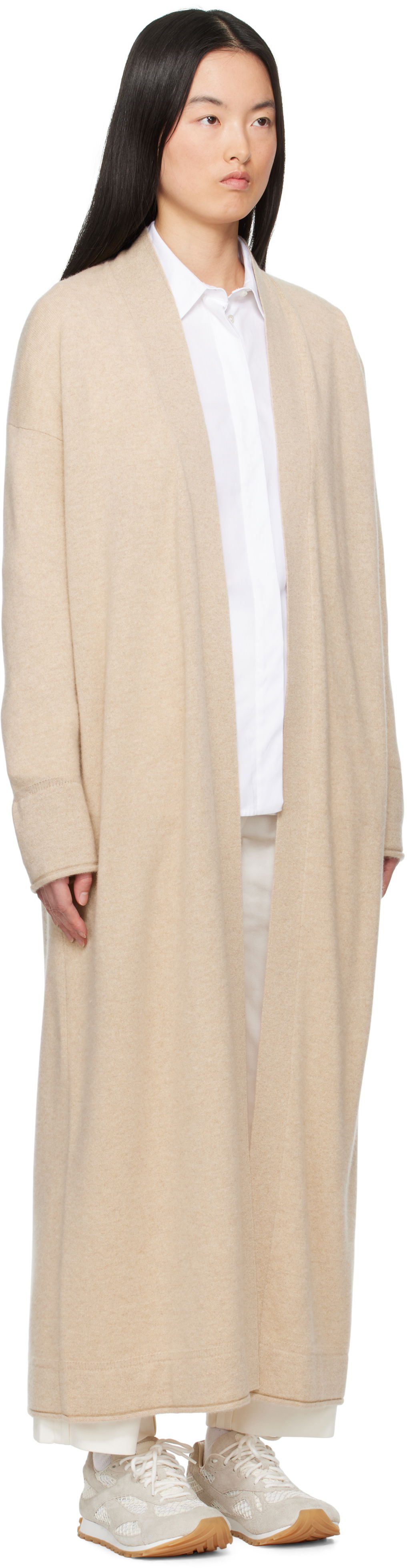 Sweater Max Mara Max Mara Asbuurg Longline Open Cardigan Beige | 2511341018600, 1