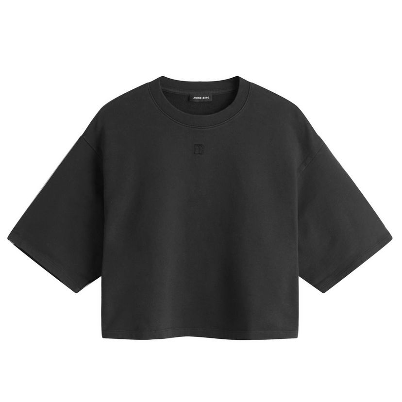 Crop top Anine Bing Anine Bing Myers Cropped T-Shirt, Size Large Svart | A-08-11442-BLK41