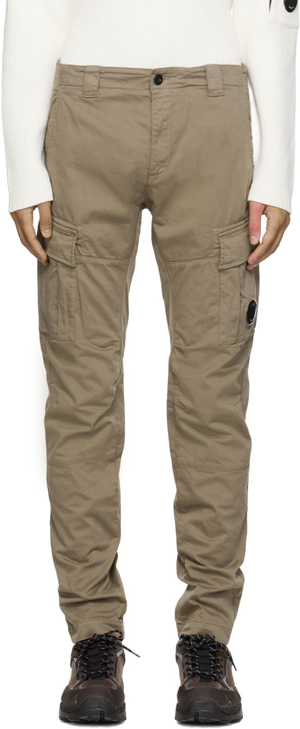 Cargo byxor C.P. Company Lens Ergonomic Cargo Pants Beige | 17CMPA186A-005529G