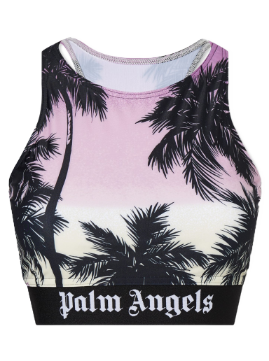 Linne Palm Angels Pink Sunset Logo Sports Top Flerfärgad | PWVO024S23FAB0033710