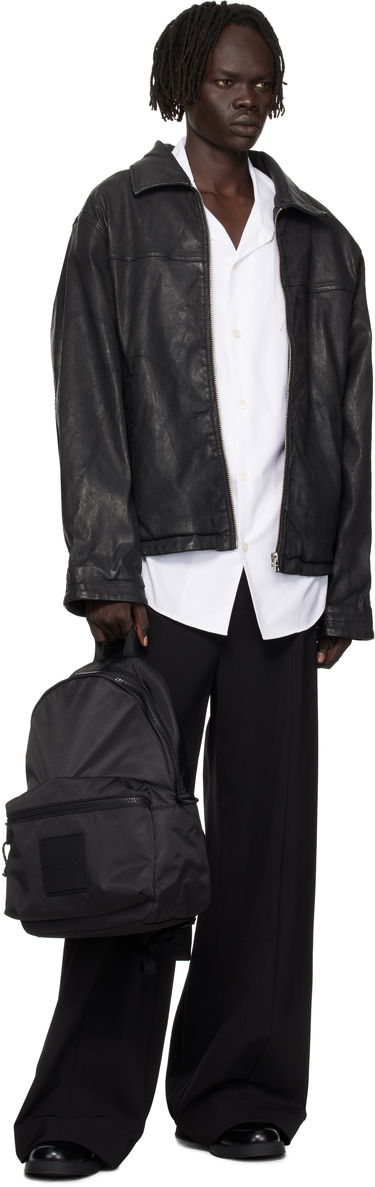 Ryggsäck BOSS HUGO Ripstop Backpack with Logo Patch Svart | 50551793, 4