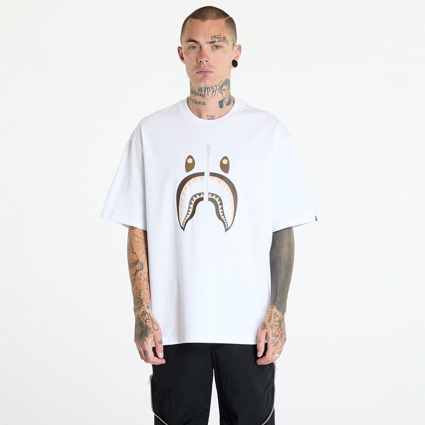 T-shirt BAPE Shark Tee White Vit | 001TEK701312M WHT