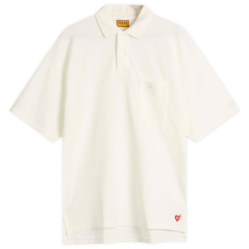 Polotröja Human Made Human Made Heart Polo Shirt, Size Large Vit | HM29CS025-WHT