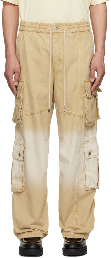 Cargo byxor Feng Chen Wang Feng Chen Wang Gradient Denim Cargo Pants Beige | FENG19TR22, 0