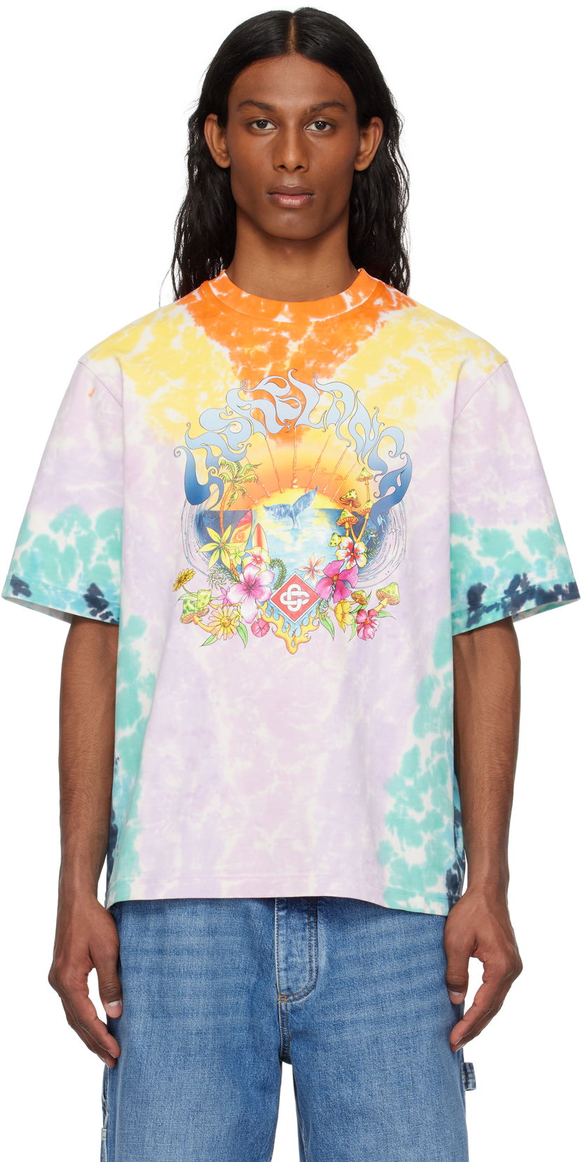 T-shirt Casablanca Casablanca Surf Trip Tie Dye T-Shirt Flerfärgad | MS25-JTS-027-01