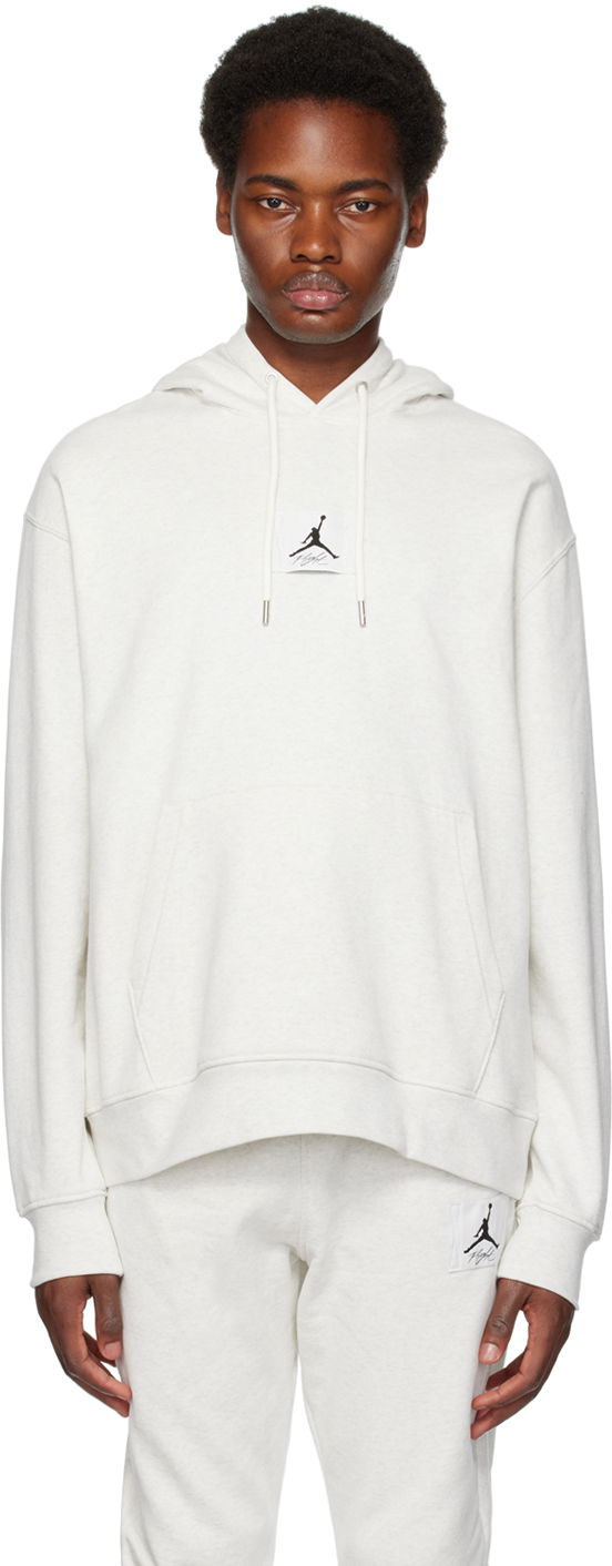 Sweatshirt Jordan Flight Hoodie Vit | DQ7338-134, 0