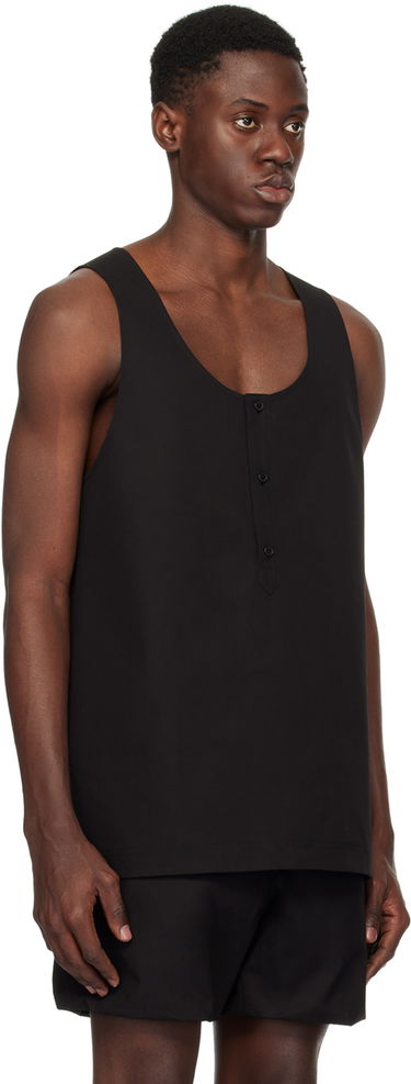 Linne We11done We11done Scoop Neck Tank Top Svart | WD-BL1-24-118-M-BK, 1