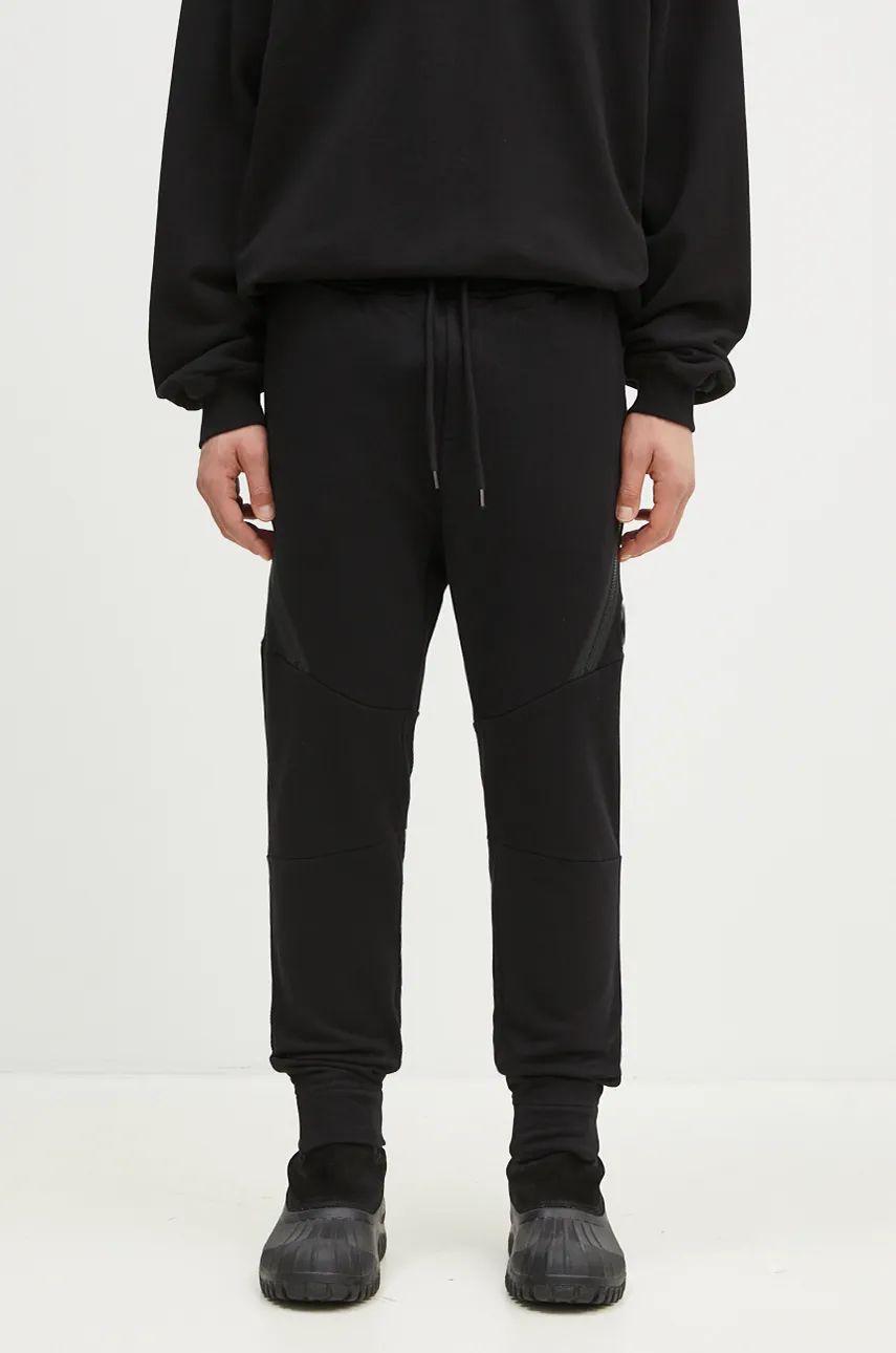 Träningsbyxor C.P. Company Diagonal Raised Fleece Lens Sweatpants Svart | 17CMSP084A005086W, 0