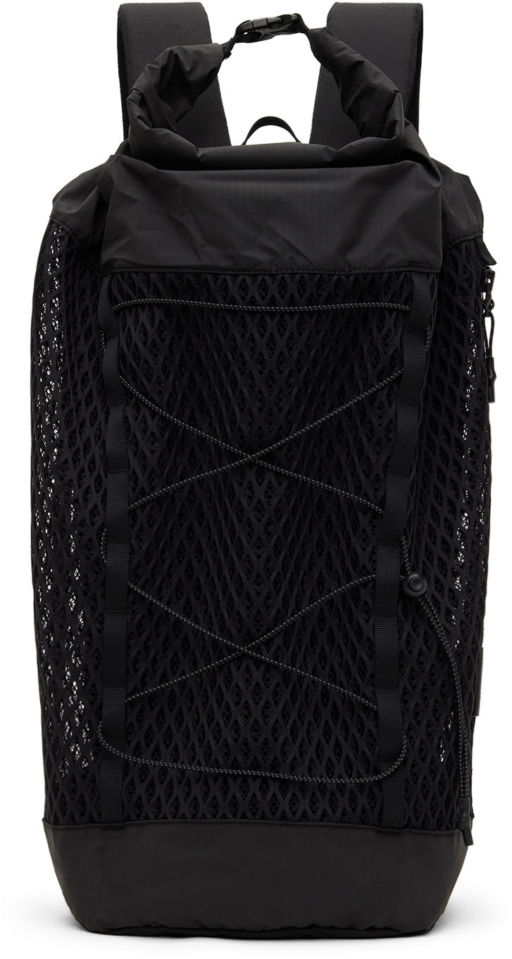 Ryggsäck Snow Peak Mesh Roll-Top Bungee Backpack Svart | AC-22SU005