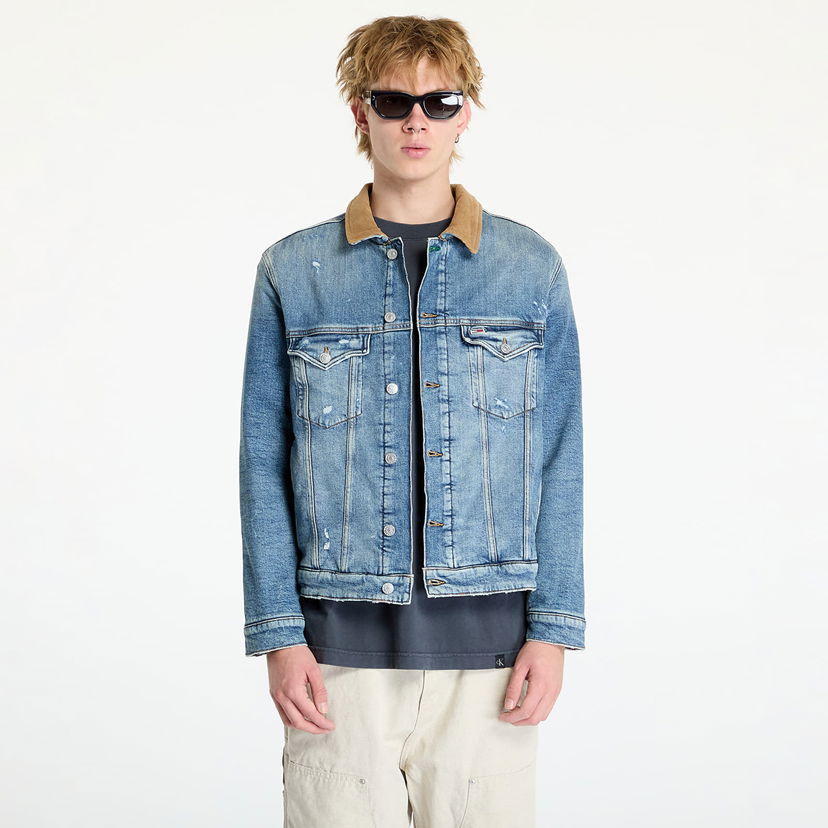 Jacka Tommy Hilfiger Ryan Teddy Regular Trucker Jacket Denim Blå | DM0DM20435 1A5