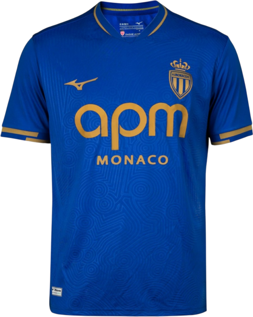 Jersey Mizuno Mizuno AS Monaco Away Jersey Blå | p2gacx77-12