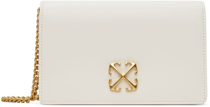 Handväska Off-White White Jitney 0.5 Bag Vit | OWNR032C99LEA0010400