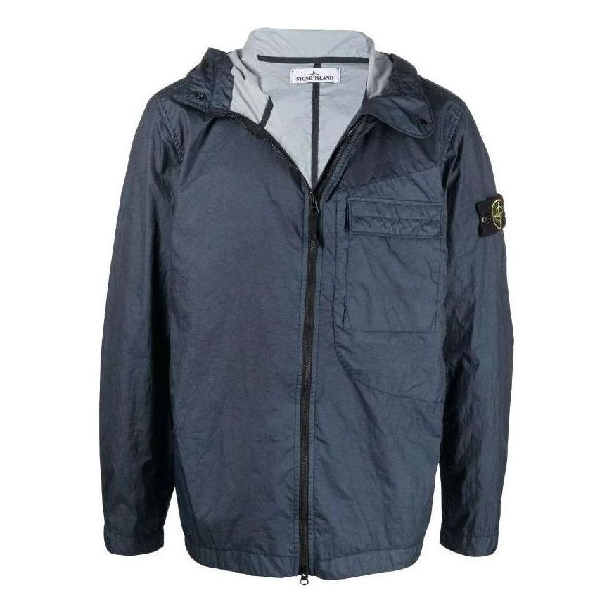 Parkas Stone Island Hooded Zip-Up Jacket Blå | 761540223-V0024, 0