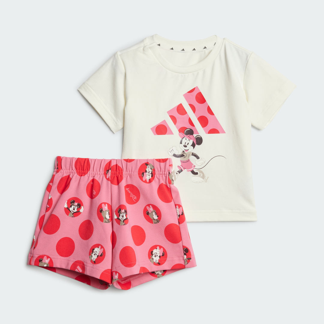 Träningsoverall adidas Performance adidas x Disney Minnie Mouse Tee Set Rosa | JF3626, 0
