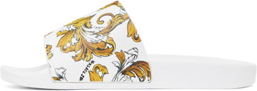Tillbehör Versace Versace Jeans Couture Outline Barocco Pool Slides Vit | E78VA3SQ3_EZS365, 2