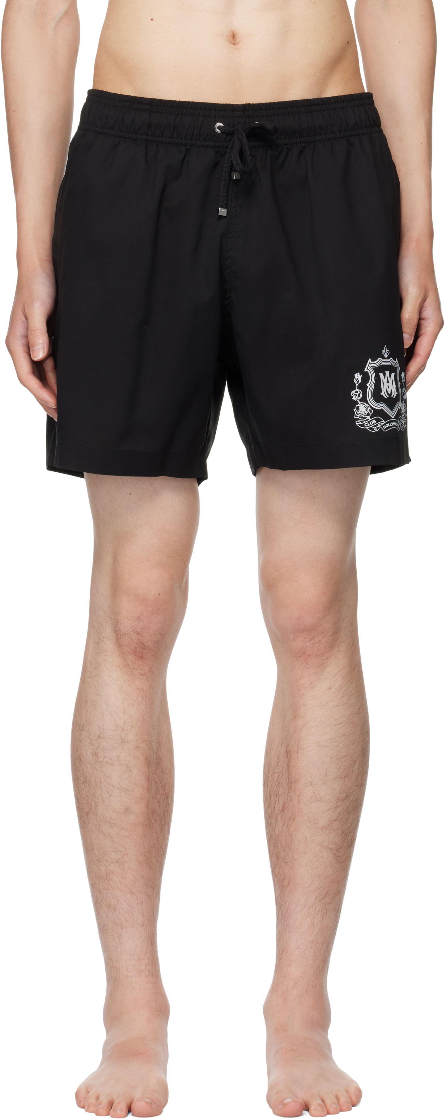 Badkläder AMIRI AMIRI 'Club AMIRI' Swim Shorts Svart | AMSWTK1046, 0