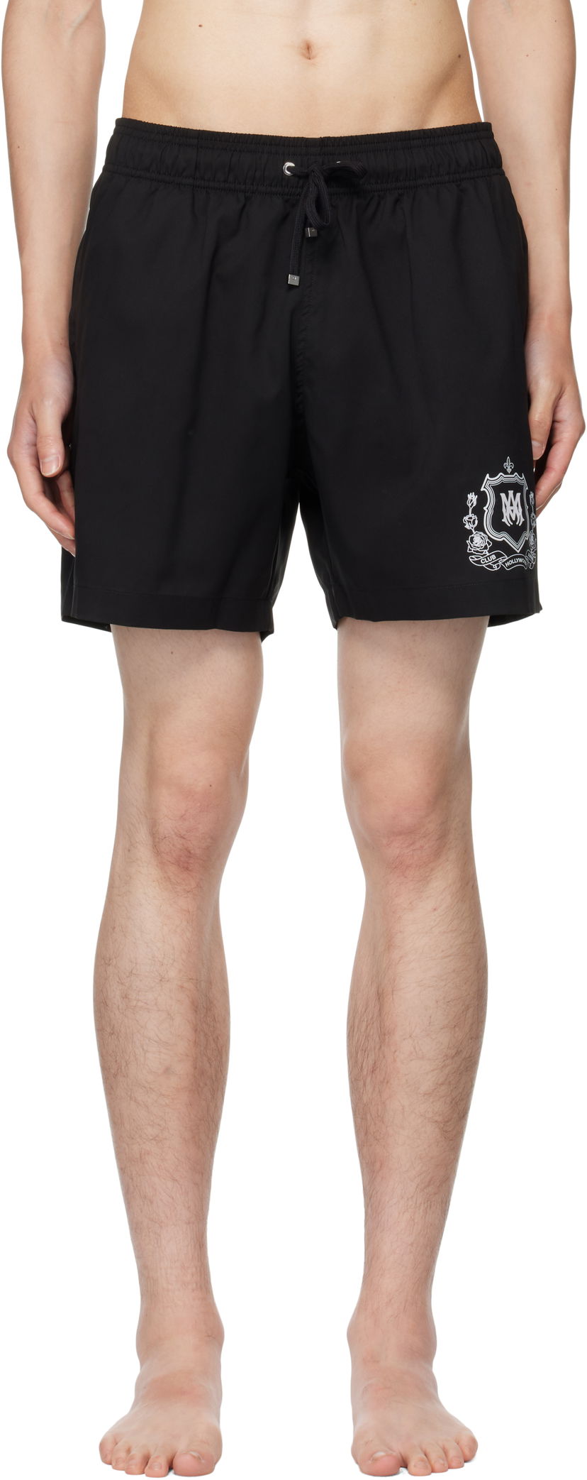 Badkläder AMIRI AMIRI 'Club AMIRI' Swim Shorts Svart | AMSWTK1046