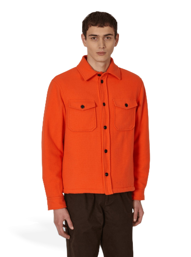 Skjorta Serving the People Woolrich Wool Overshirt Orange | CFWOOS0081MRUT3393 5475