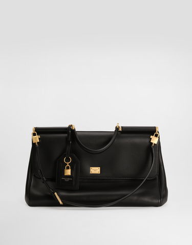Handväska Dolce & Gabbana Dolce & Gabbana My Sicily Plongé Calfskin Handbag Svart | BB7814B732180999, 0