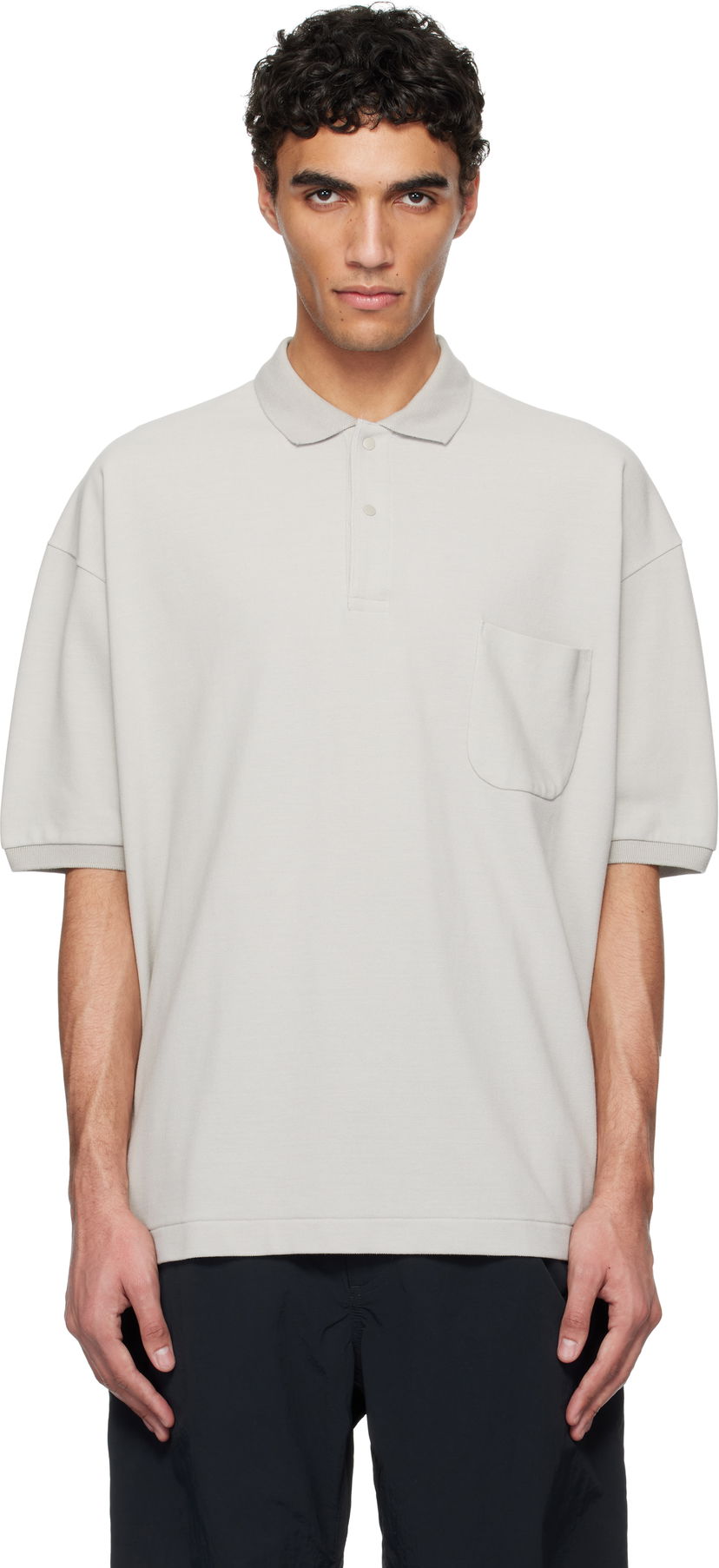 Polotröja NANAMICA nanamica Short Sleeve Polo Grå | S25SG113U