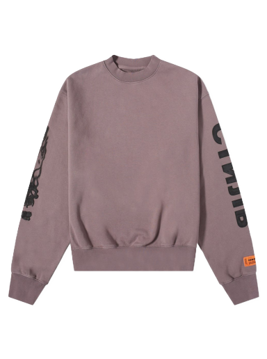 Sweater HERON PRESTON Flaming Skull Crewneck Grå | HMBA020F22JER0010910