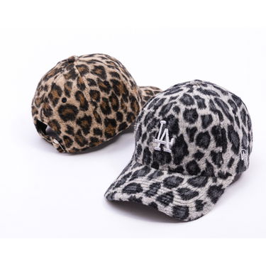 Keps New Era Cosy Animal Snow Leopard Fleece 9FORTY LA Dodgers Adjustable Hat Grå | 60691313, 5