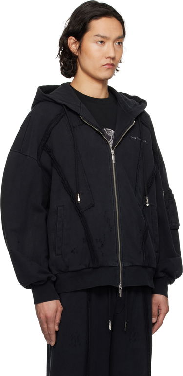 Sweatshirt Feng Chen Wang Feng Chen Wang Deconstruction Zip-Up Hoodie Svart | FUS19HD01, 1