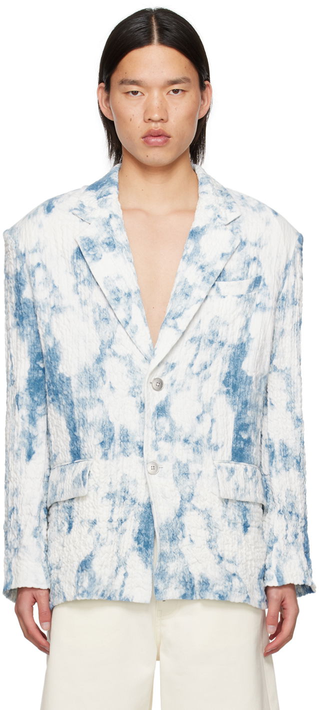 Jacka Feng Chen Wang Feng Chen Wang Printed Blazer Blå | FUS17JK13