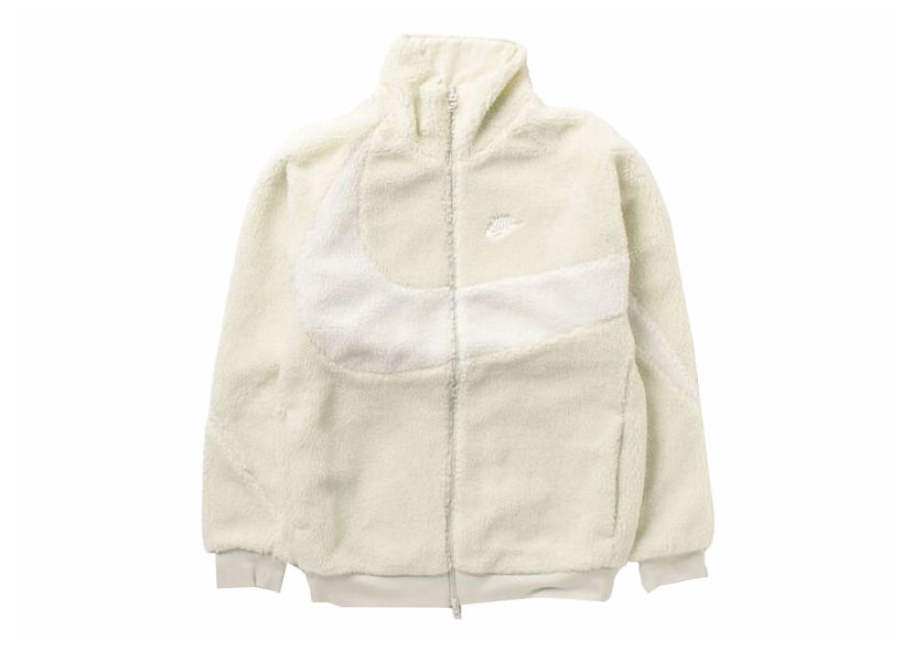 Jacka Nike Sportswear Big Swoosh Reversible Boa Jacket (Asia Sizing) Sea Glass/Sail Beige | BQ6546-020