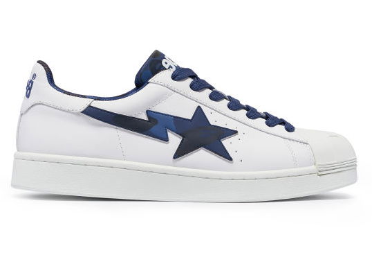 Sneakers och skor BAPE A Bathing Ape Skull Sta White Navy Vit | 1J20191007-NVY
